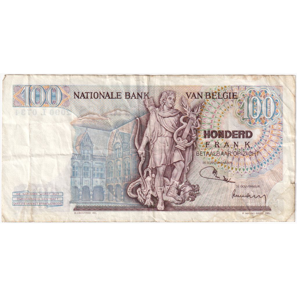 Belgium, 100 Francs, 1974-03-06, VF(20-25)