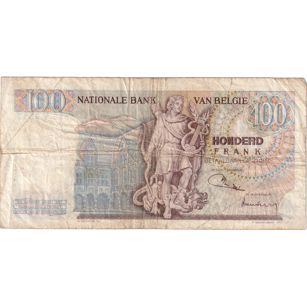 Belgium, 100 Francs, 1971-09-22, VF(20-25)