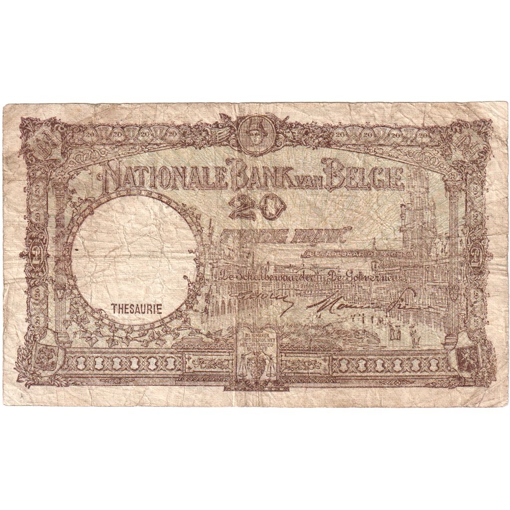 Bélgica, 20 Francs, 1947-04-18, VG(8-10)