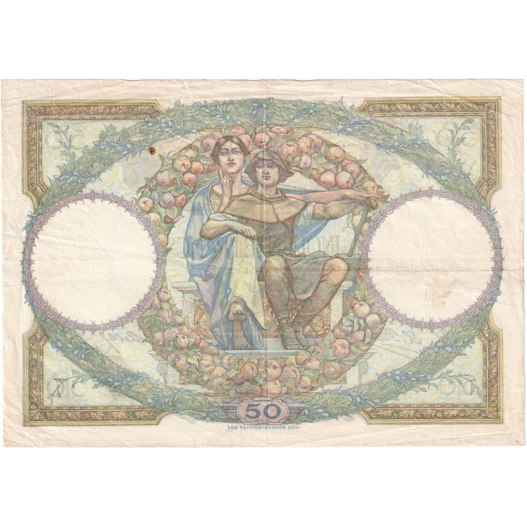 France, 50 Francs, Merson,  1927-06-01, O.557, EF(40-45)