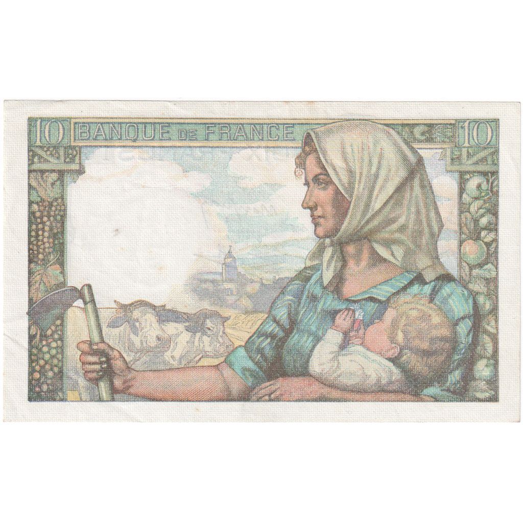 France, 10 Francs, Mineur, 1942-11-26, X.21, UNC(63)