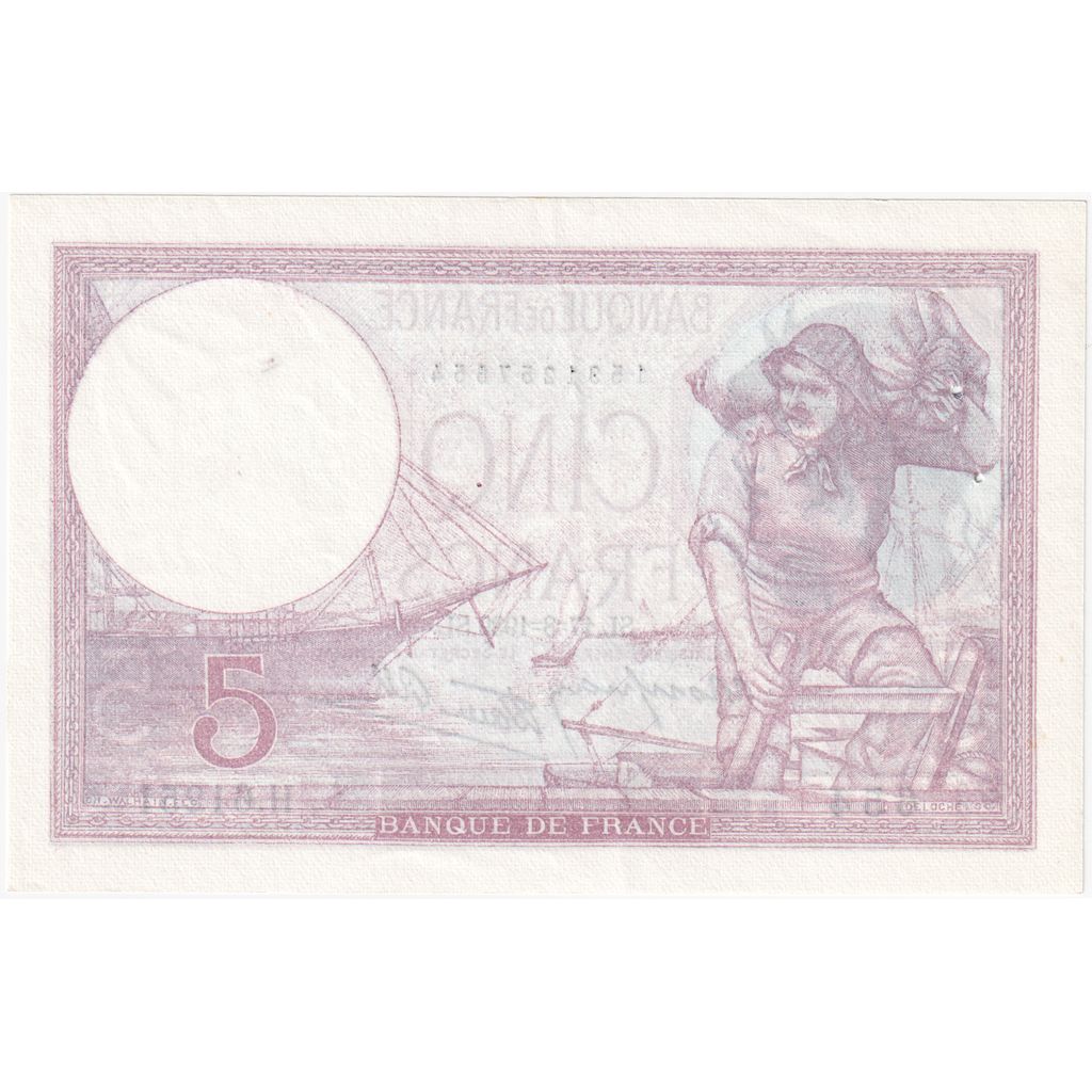 France, 5 Francs, Violet, 1939-08-17, H.61251, NEUF