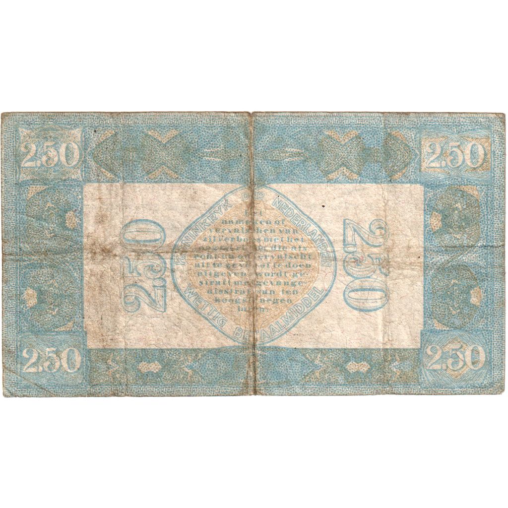 Netherlands, 2 1/2 Gulden, 1923-10-01, F(12-15)