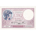 France, 5 Francs, Violet, 1939-08-17, H.61251, UNC(60-62)