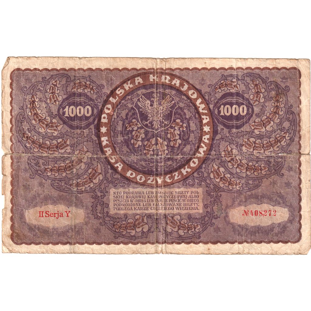 Polen, 1000 Marek, 1919-08-23, SGE