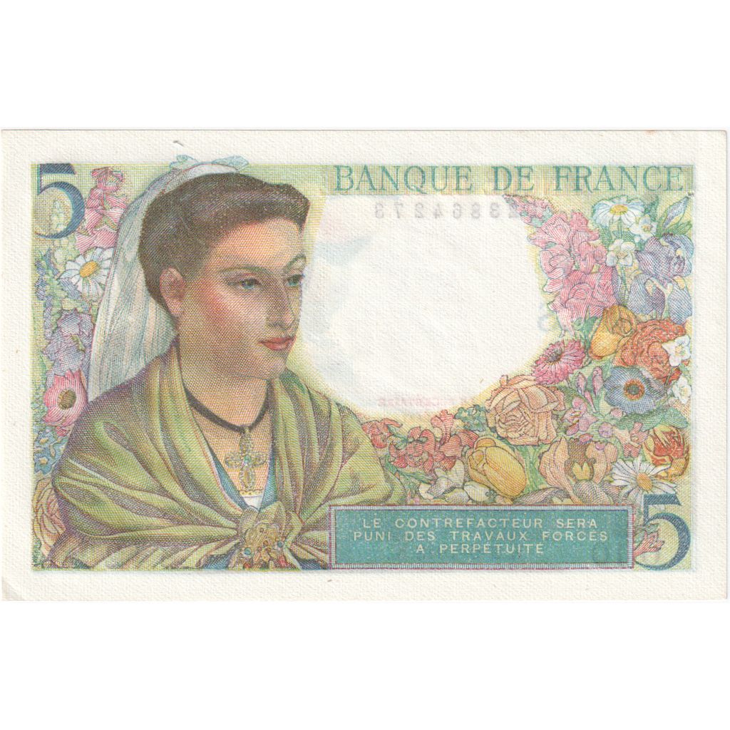 Frankreich, 5 Francs, Berger, 1943-06-02, O.10, UNZ
