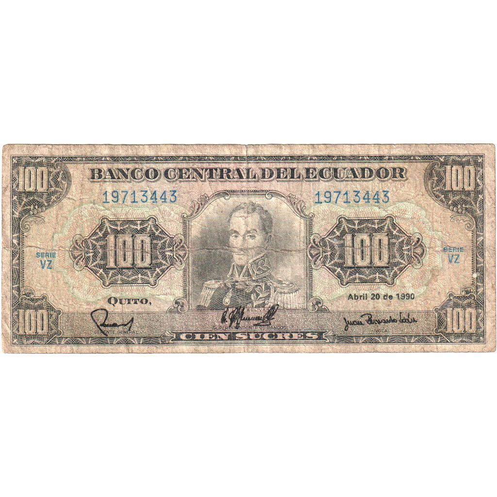 Ecuador, 100 Sucres, 1990-04-20, RC