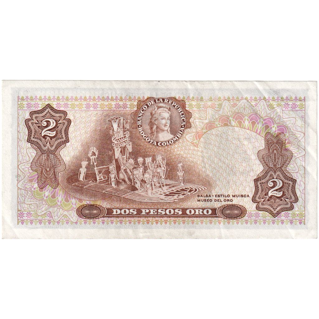 Colombia, 2 Pesos Oro, 1977-07-20, TTB