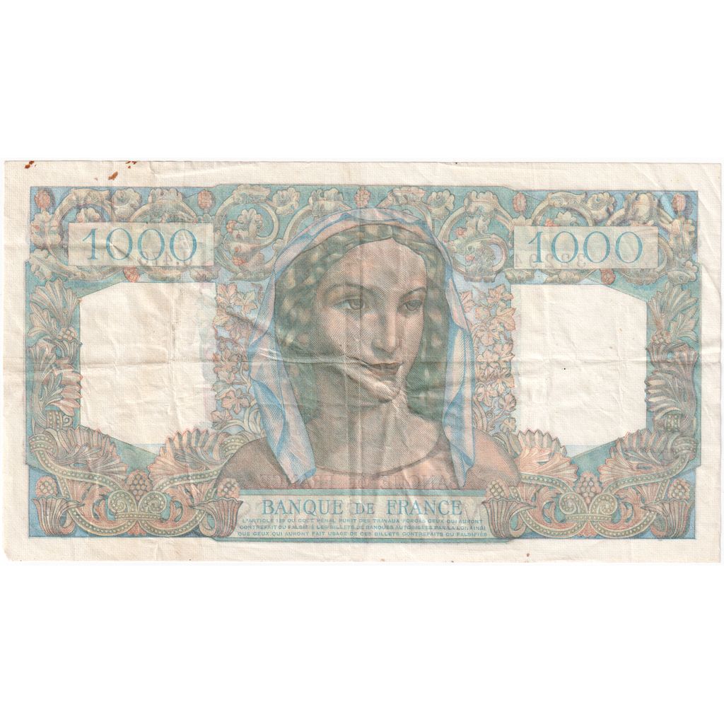 France, 1000 Francs, Minerve et Hercule, 1948-08-26, U.476, TTB