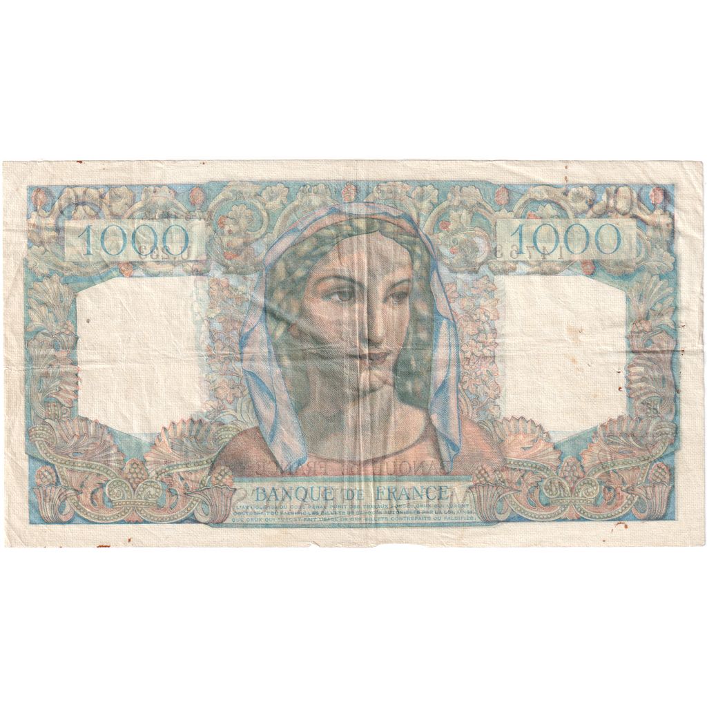 France, 1000 Francs, Minerve et Hercule, 1946-03-07, U.233, VF(30-35)