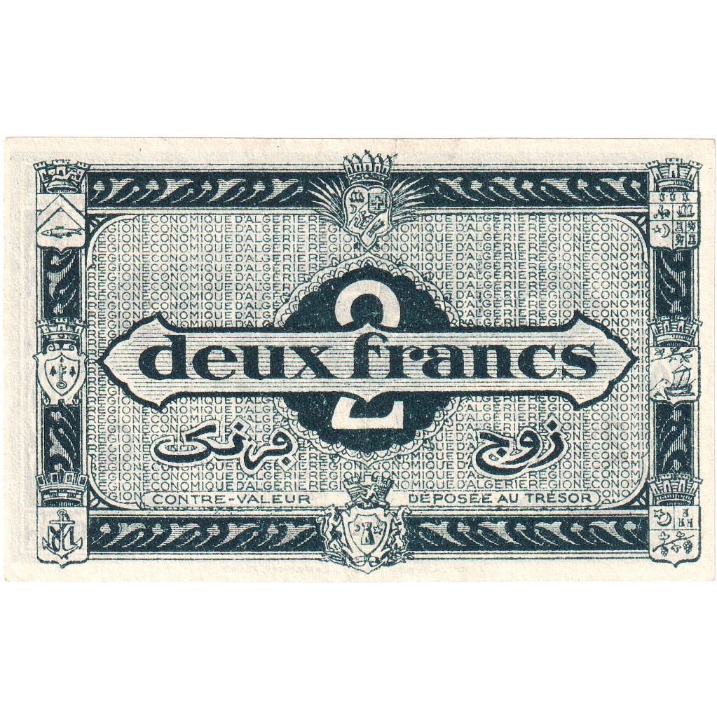 Algeria, 2 Francs, 1944-01-31, SPL-