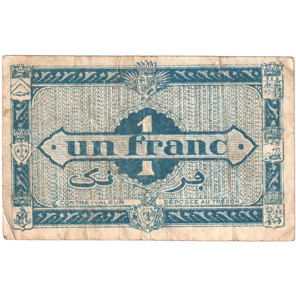 Algeria, 1 Franc, 1944-01-31, MB