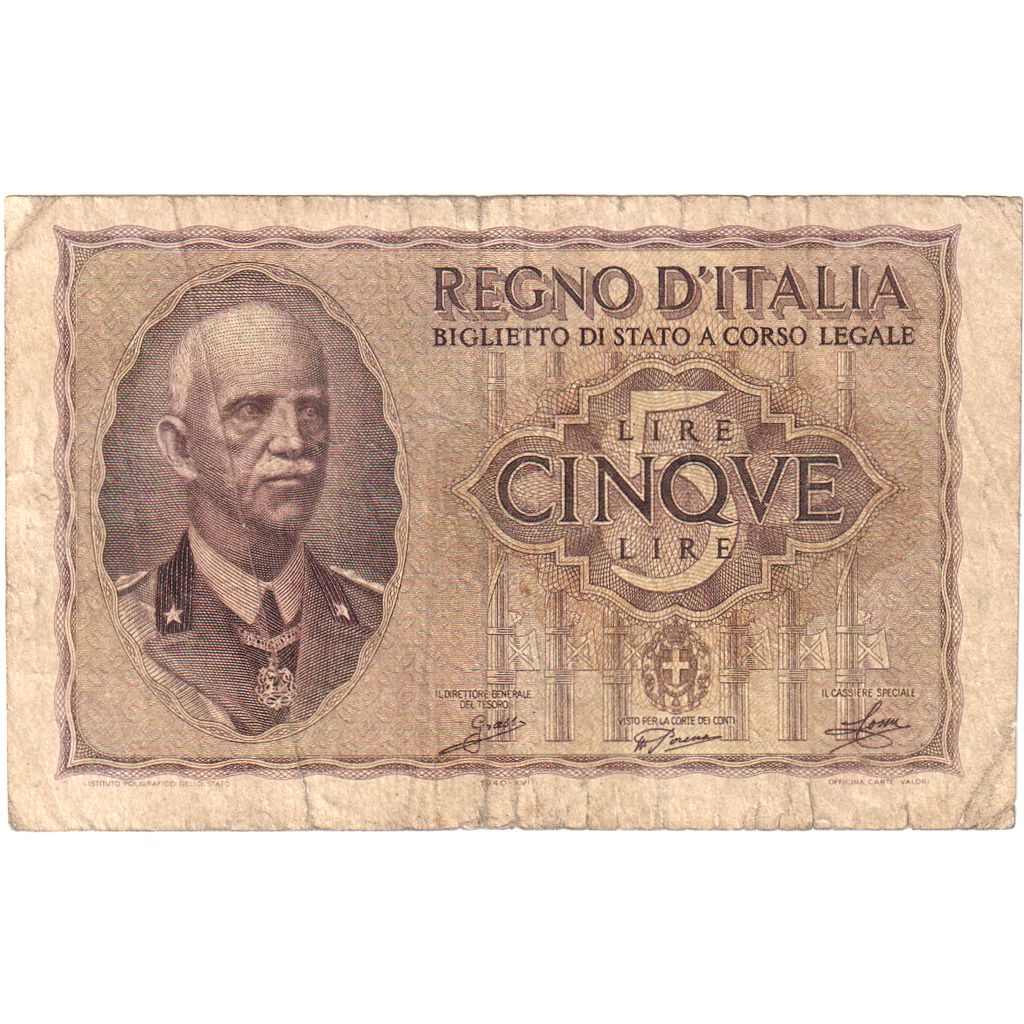 Italien, 5 Lire, S