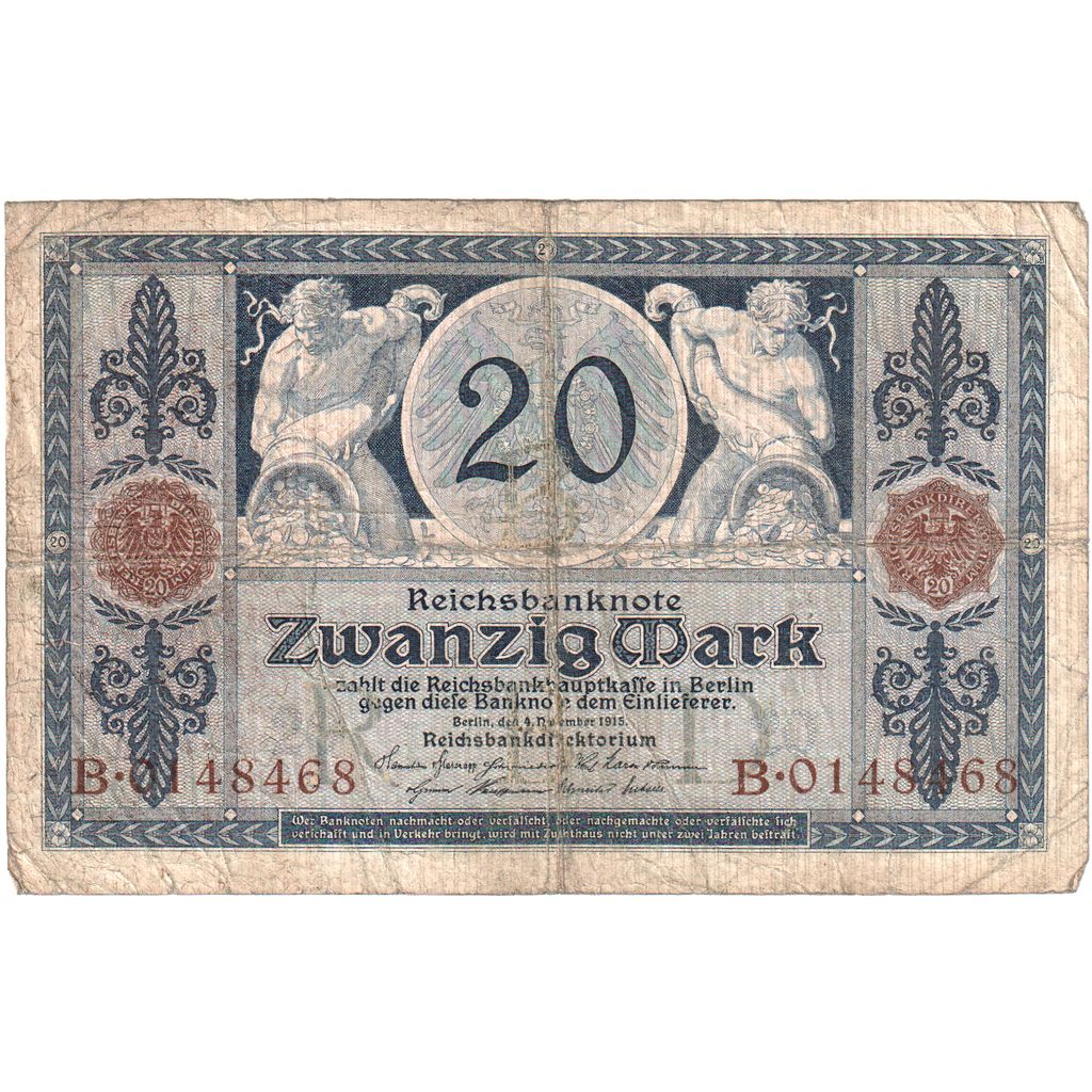 Deutschland, 20 Mark, 1915-11-04, SGE