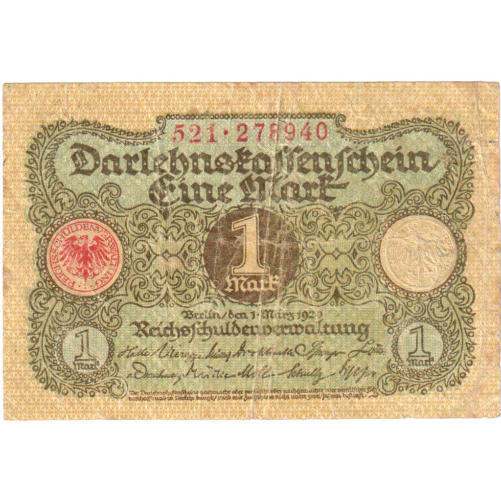 Germany, 1 Mark, 1920-03-01, VF(20-25)