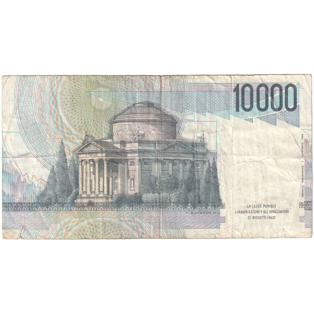 Itália, 10,000 Lire, 1984-09-03, VF(20-25)
