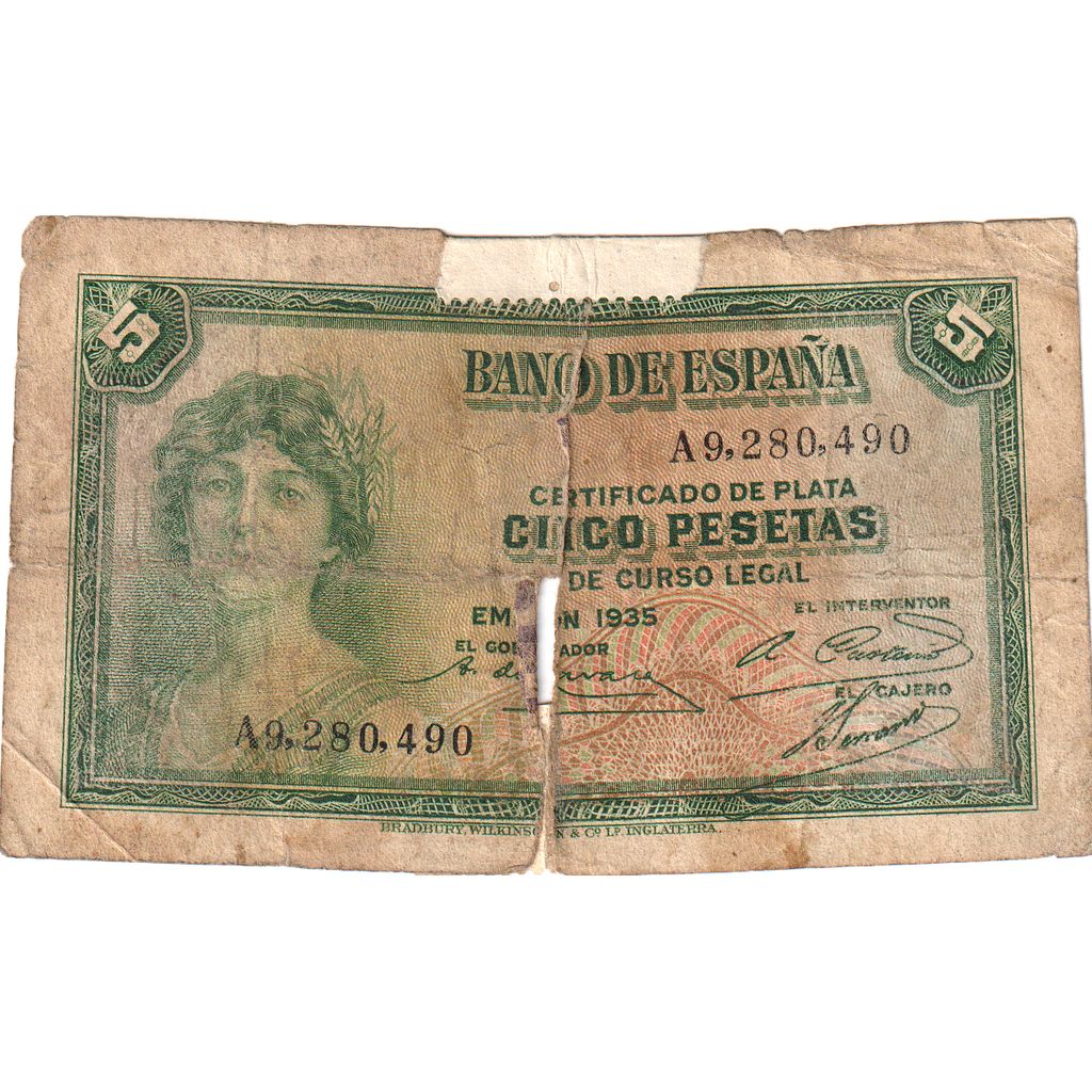 Spagna, 5 Pesetas, D