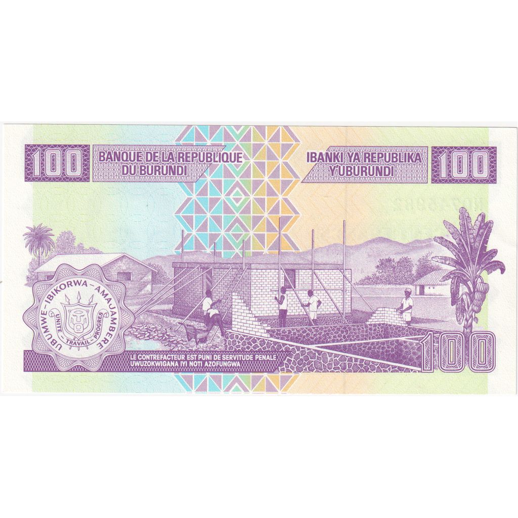 Burundi, 100 Francs, UNC