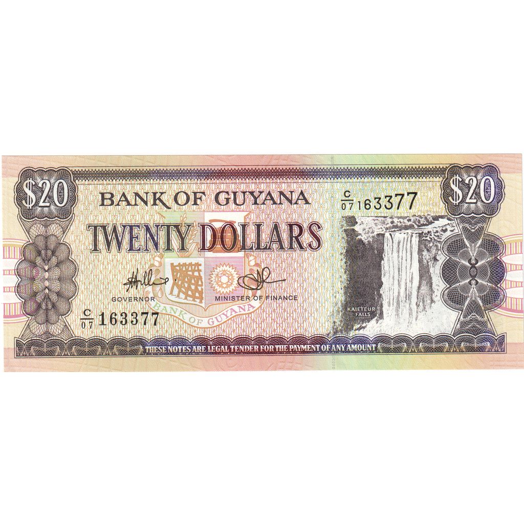 Guyana, 20 Dollars, Undated (1996), UNC(65-70)