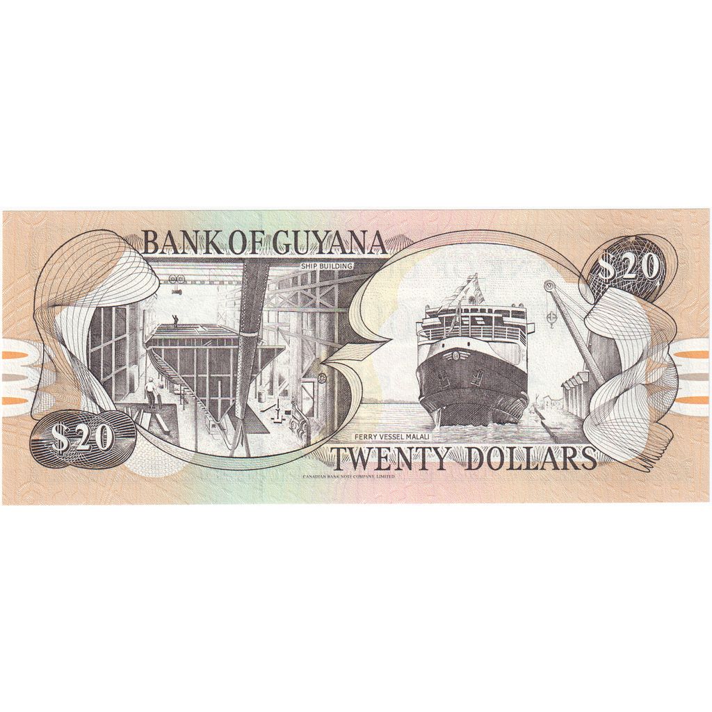 Guyana, 20 Dollars, Undated (1996), UNC(65-70)