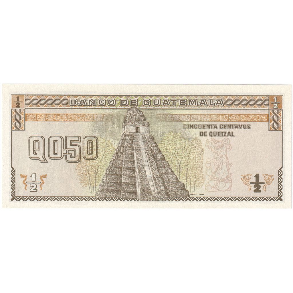 Guatemala, 1/2 Quetzal, 1989-01-04, UNZ