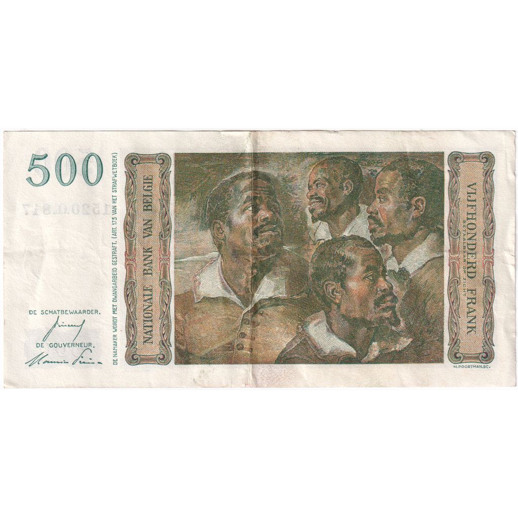 Belgio, 500 Francs, 1953-11-12, BB