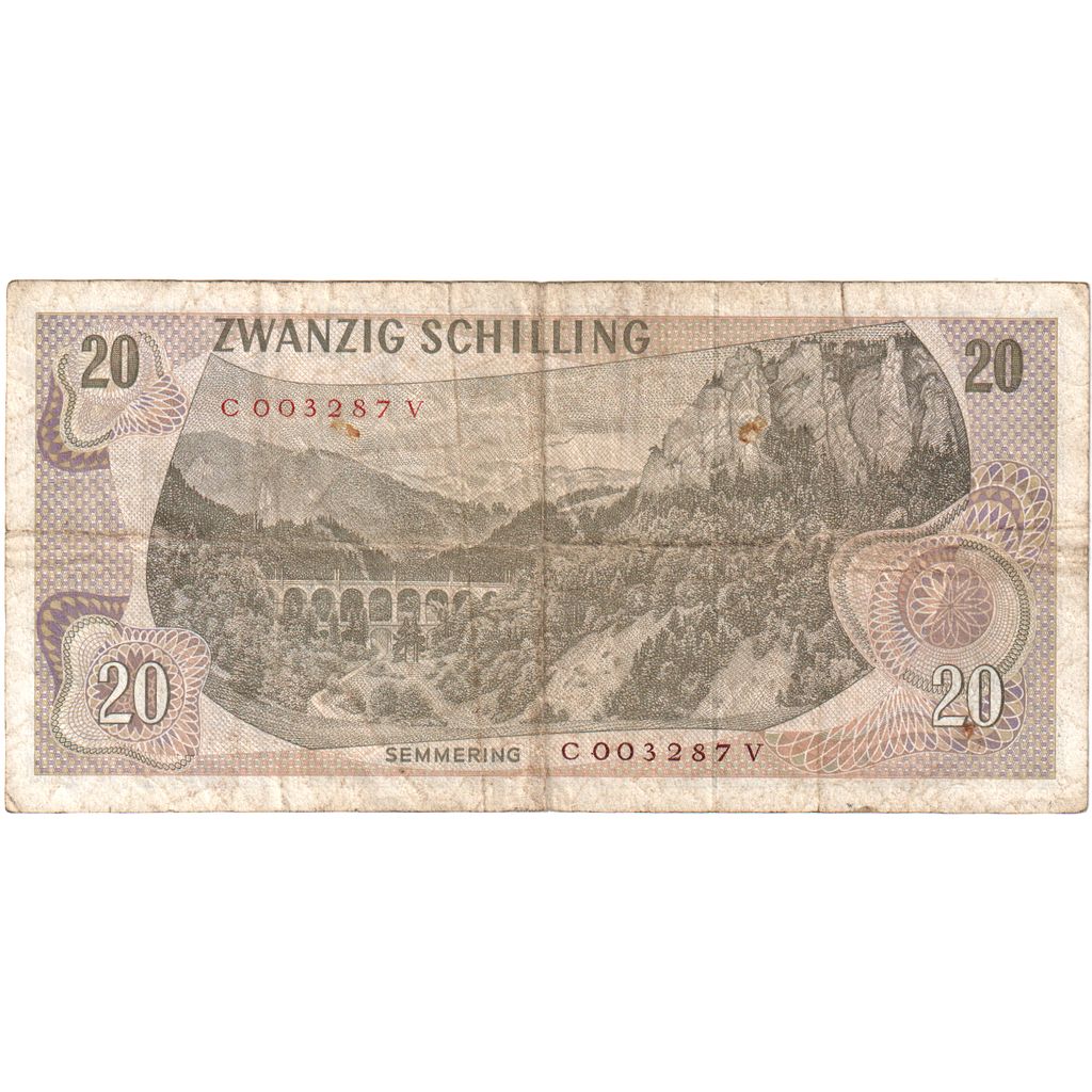Austria, 20 Schilling, 1967-07-02, VG(8-10)