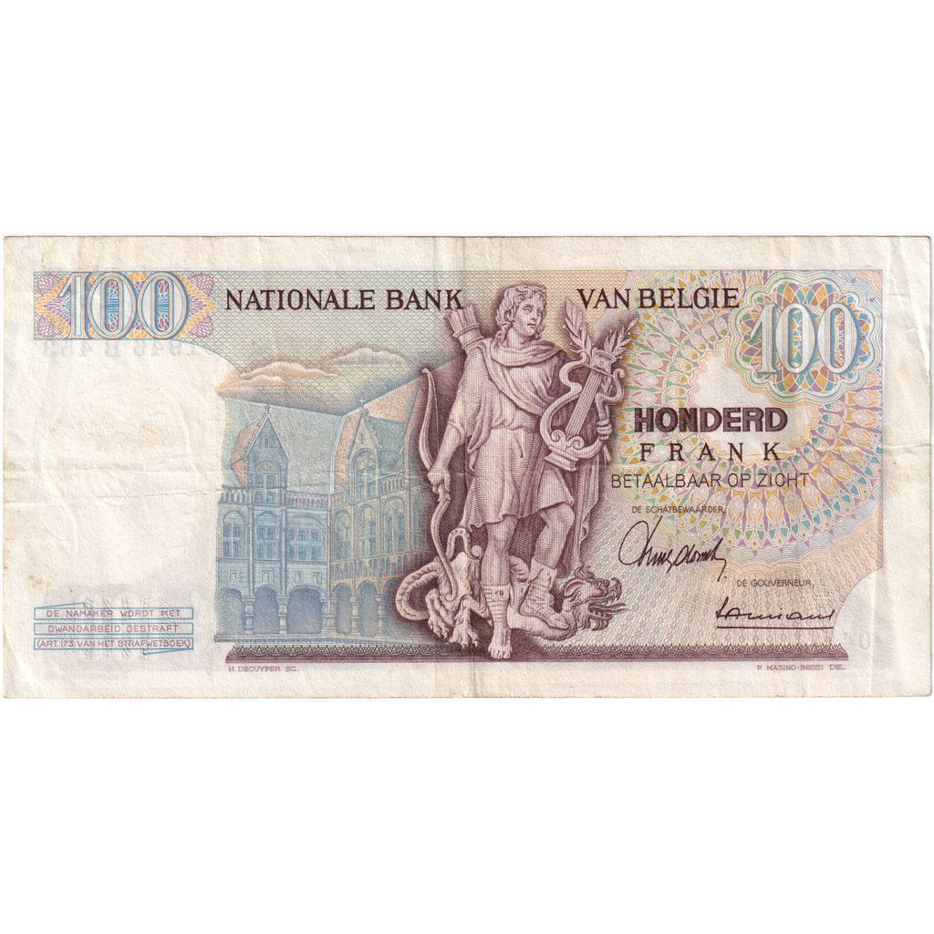 Belgio, 100 Francs, BB