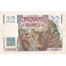 France, 50 Francs, Le Verrier, 1949-02-17, Y.121, EF(40-45)