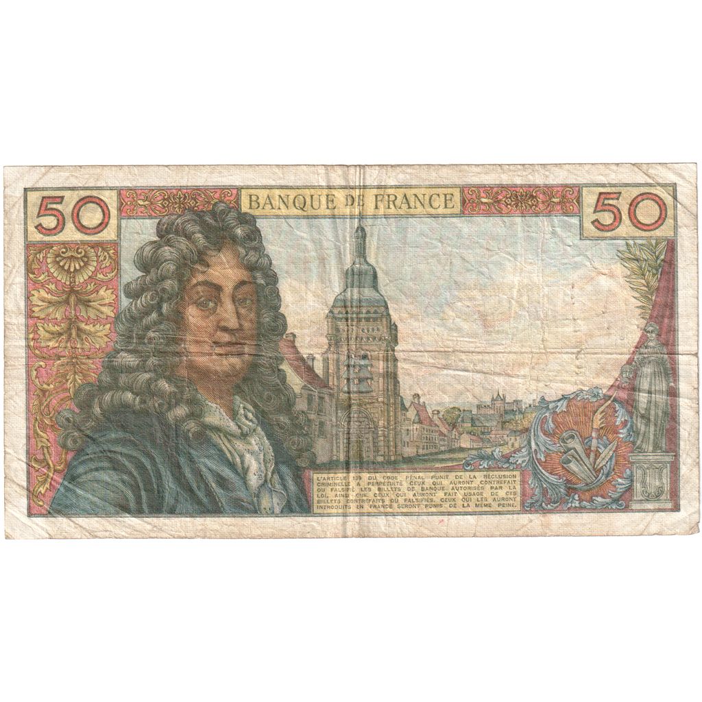 France, 50 Francs, Racine, 1976-06-03, R.294, VG(8-10)