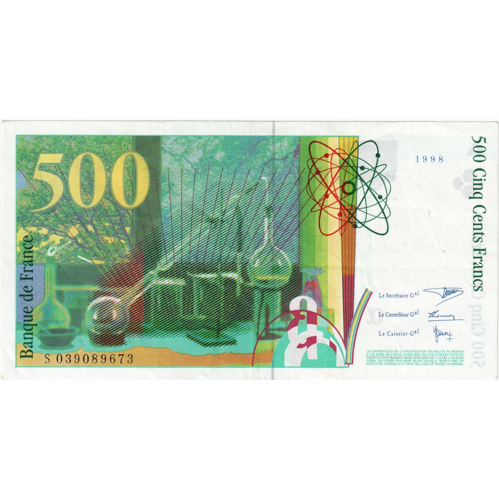 Francia, 500 Francs, Pierre et Marie Curie, S039089673, SPL