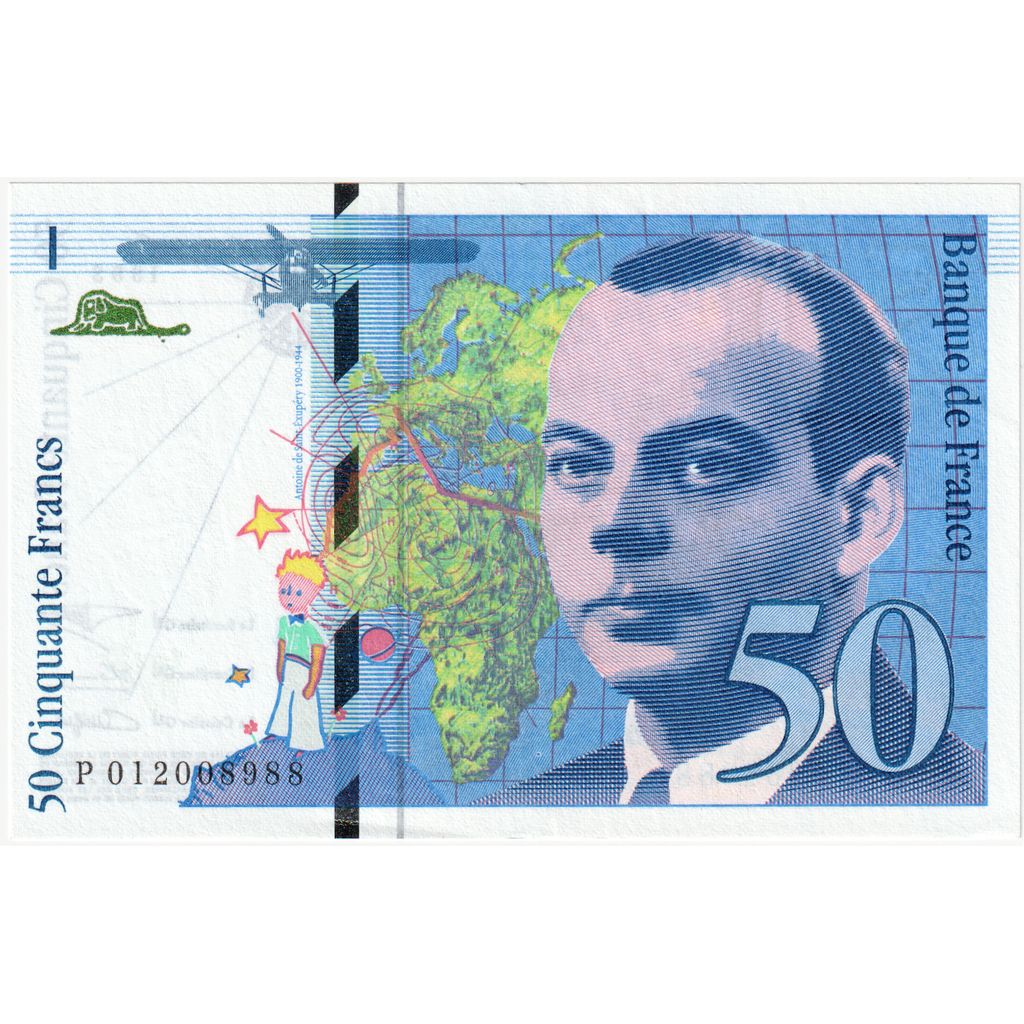 France, 50 Francs, Saint-Exupéry, P012008988, UNC(65-70)