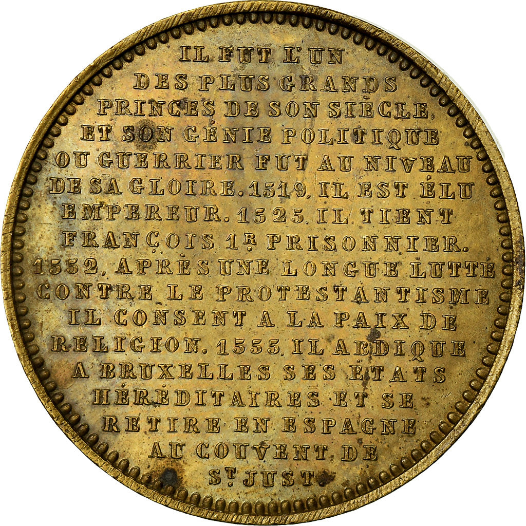 France, Token, Charles Quint, History, AU(55-58), Copper