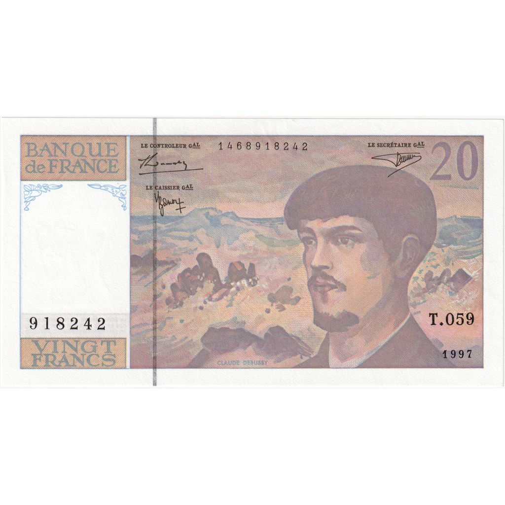 Frankrijk, 20 Francs, Debussy, 1997, T.059, NIEUW