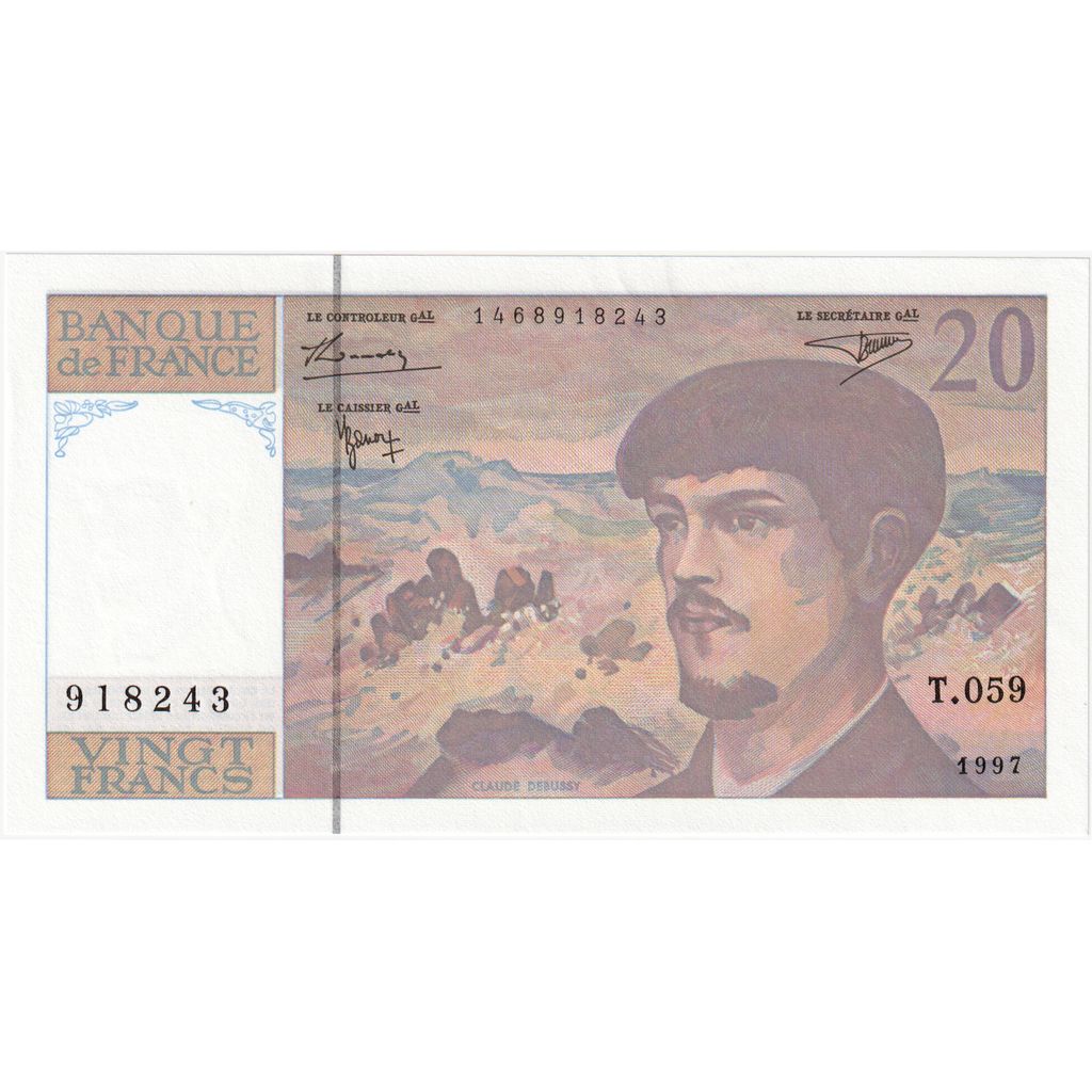 Frankrijk, 20 Francs, Debussy, 1997, T.059, NIEUW
