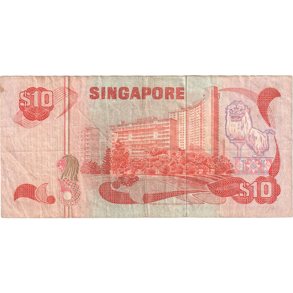 Singapore, 10 Dollars, VF(30-35)