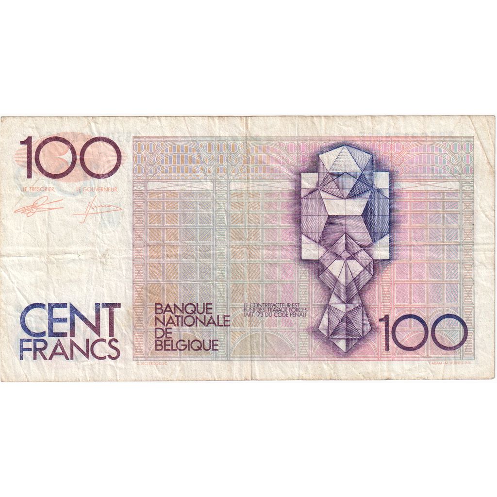 Bélgica, 100 Francs, VF(20-25)