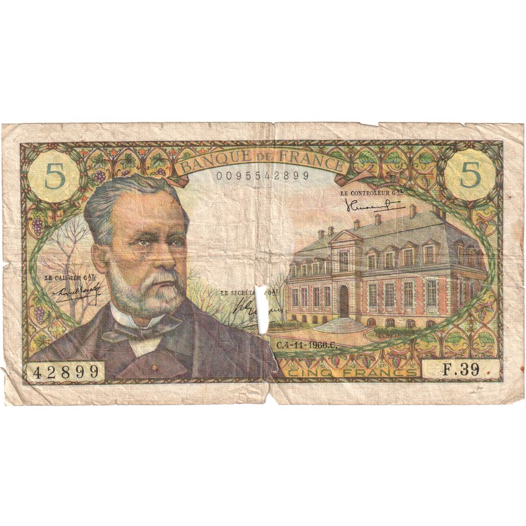 França, 5 Francs, 1966-11-04, F.39, AG(1-3)