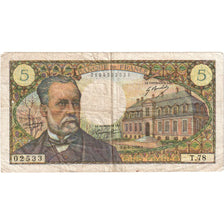 France, 5 Francs, Pasteur , 1968-04-04, T.78, VG(8-10)