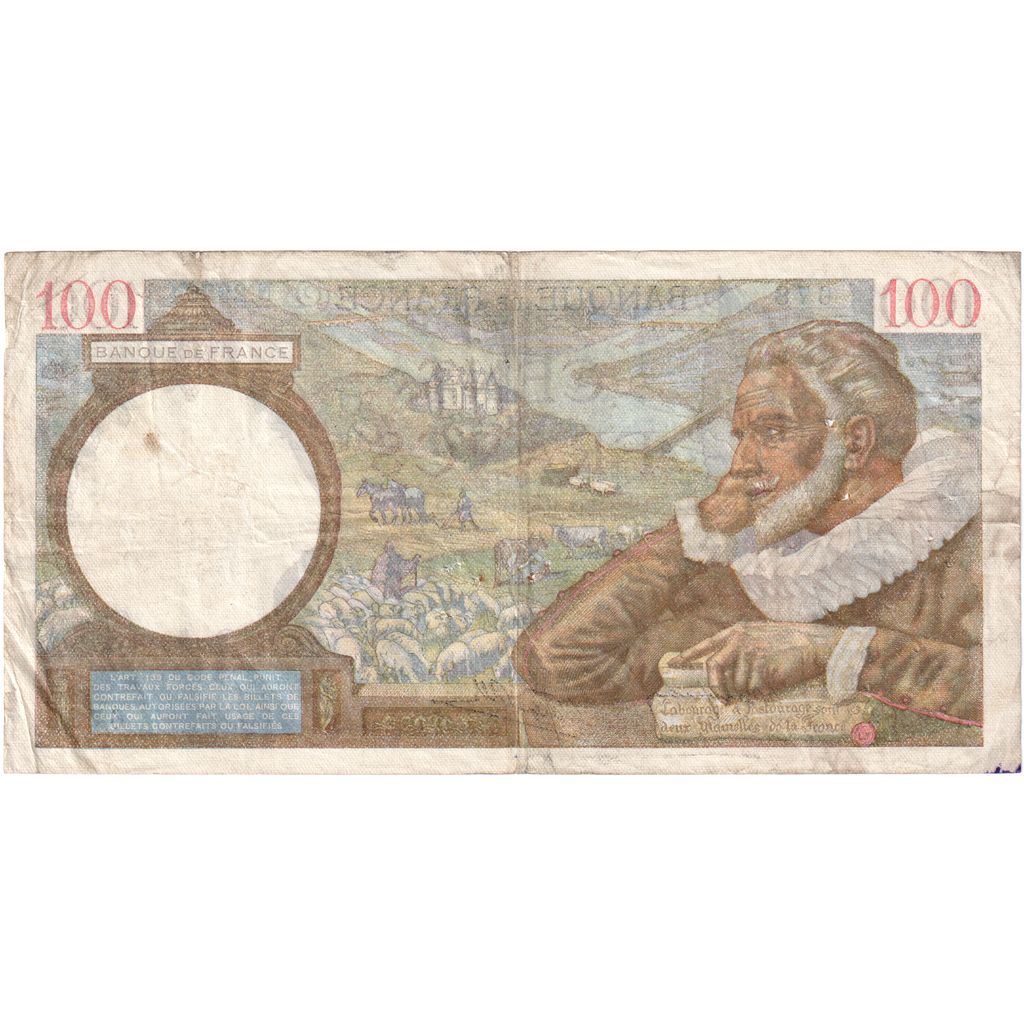 France, 100 Francs, Sully, 1942-03-19, N.29294, TB