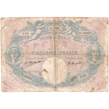 France, 50 Francs, Bleu et Rose, 1924-04-12, R.10568, VG(8-10)
