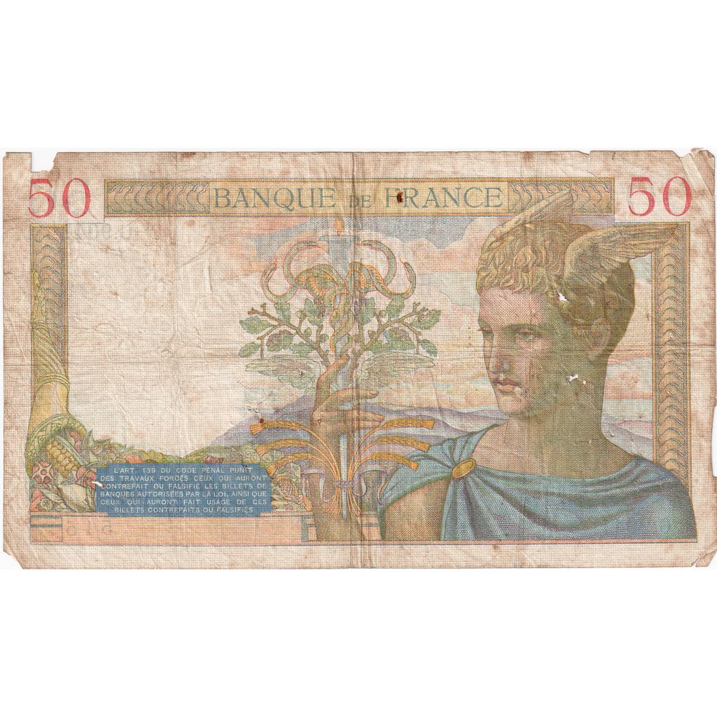 Francja, 50 Francs, Cérès, 1938-11-03, G.9041, AG(1-3)