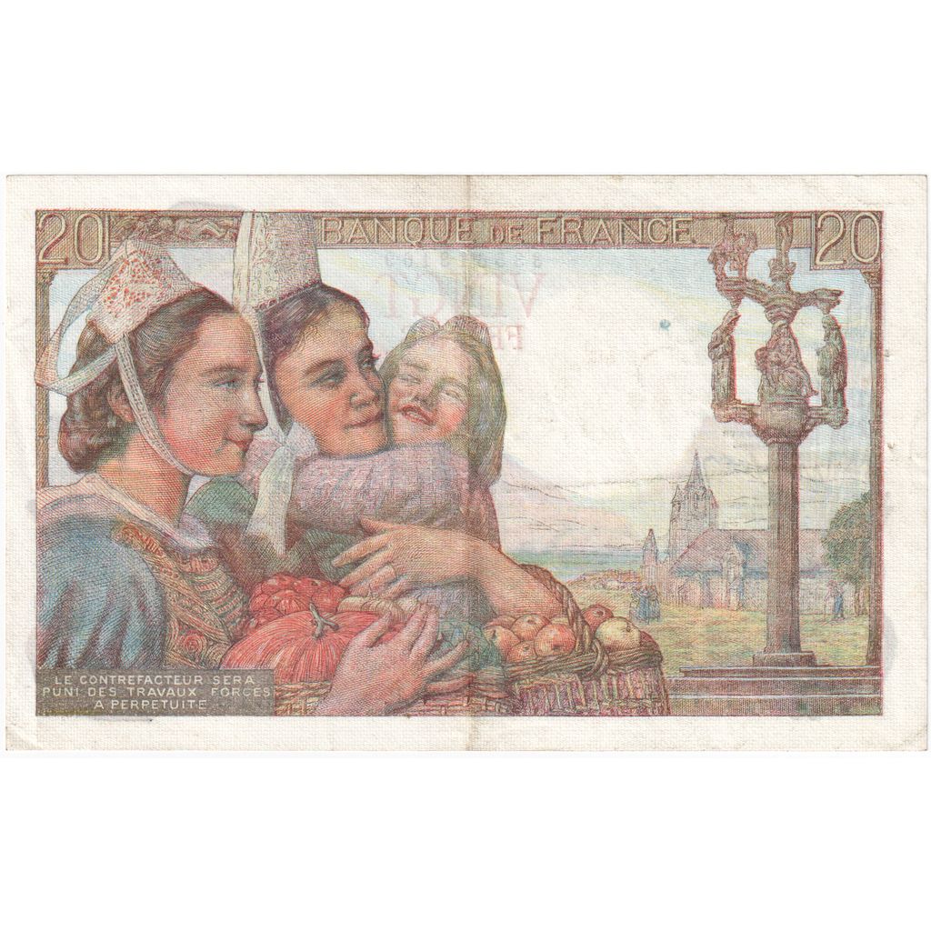 Francia, 20 Francs, Pêcheur, 1944-05-17, G.135, SPL-