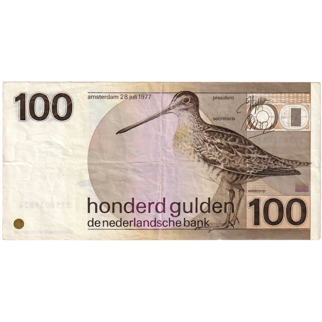 Netherlands, 100 Gulden, 1977-07-28, VF(30-35)