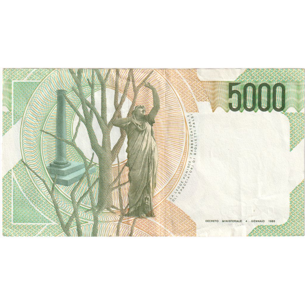 Italy, 5000 Lire, 1985-01-04, EF(40-45)