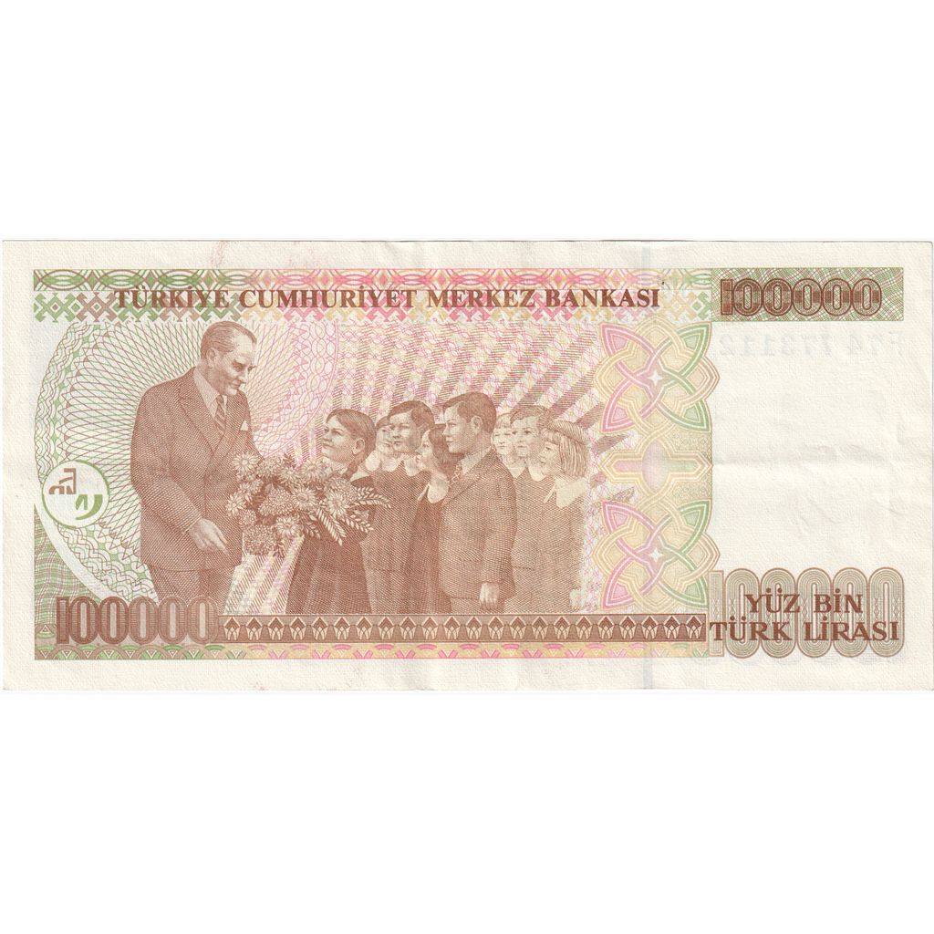 Turkey, 100,000 Lira, EF(40-45)