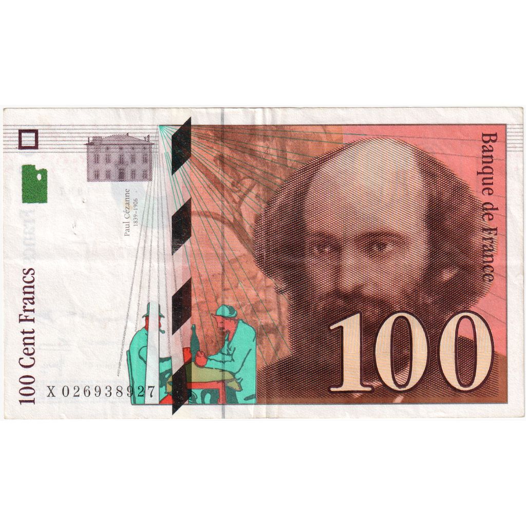 France, 100 Francs, Cézanne, 1997, C03753027, AU(55-58)