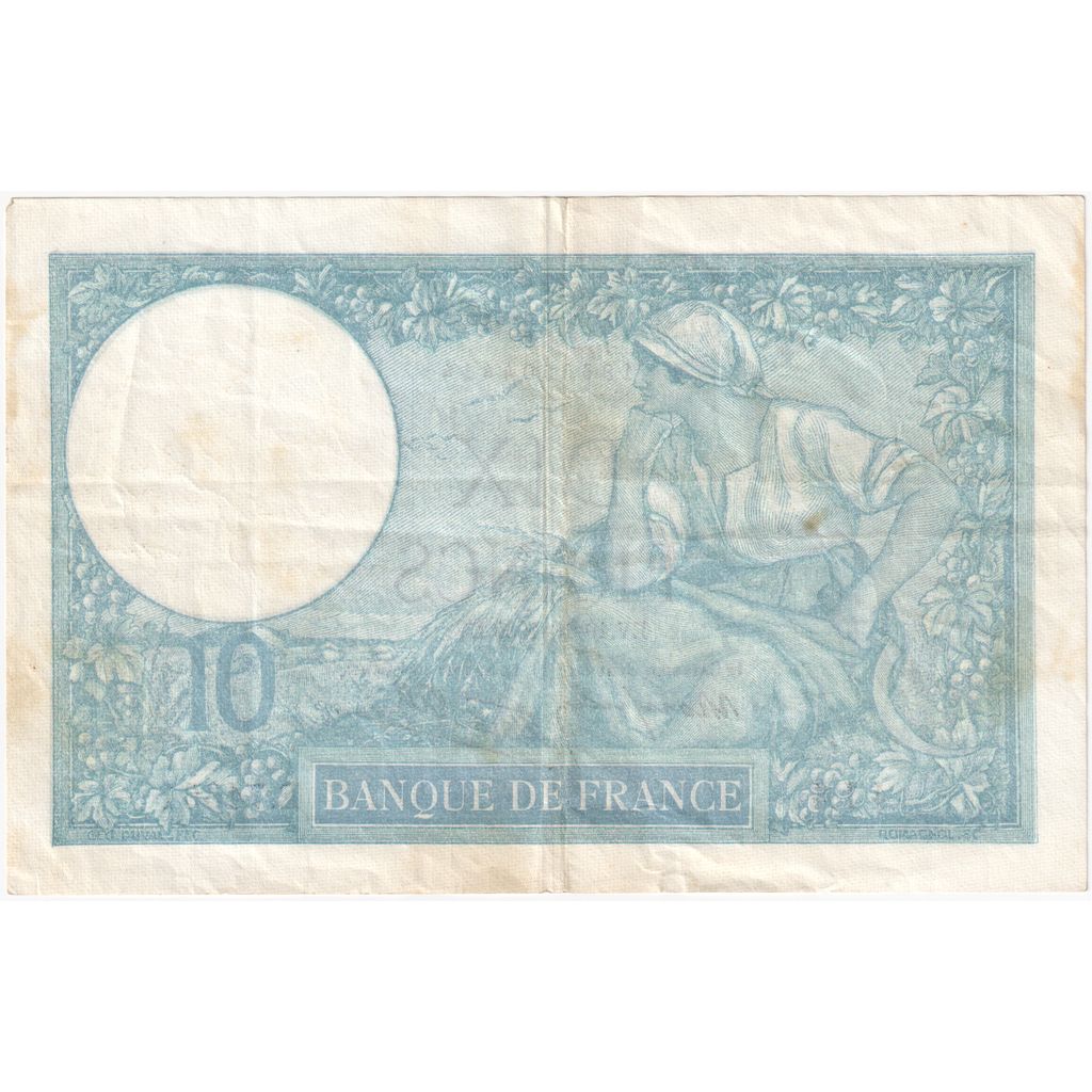 France, 10 Francs, Minerve, 1939-10-19, E.74661, EF(40-45)