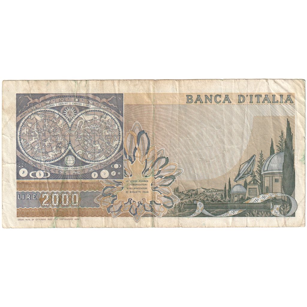 Italy, 2000 Lire, 1983-10-24, VF(20-25)