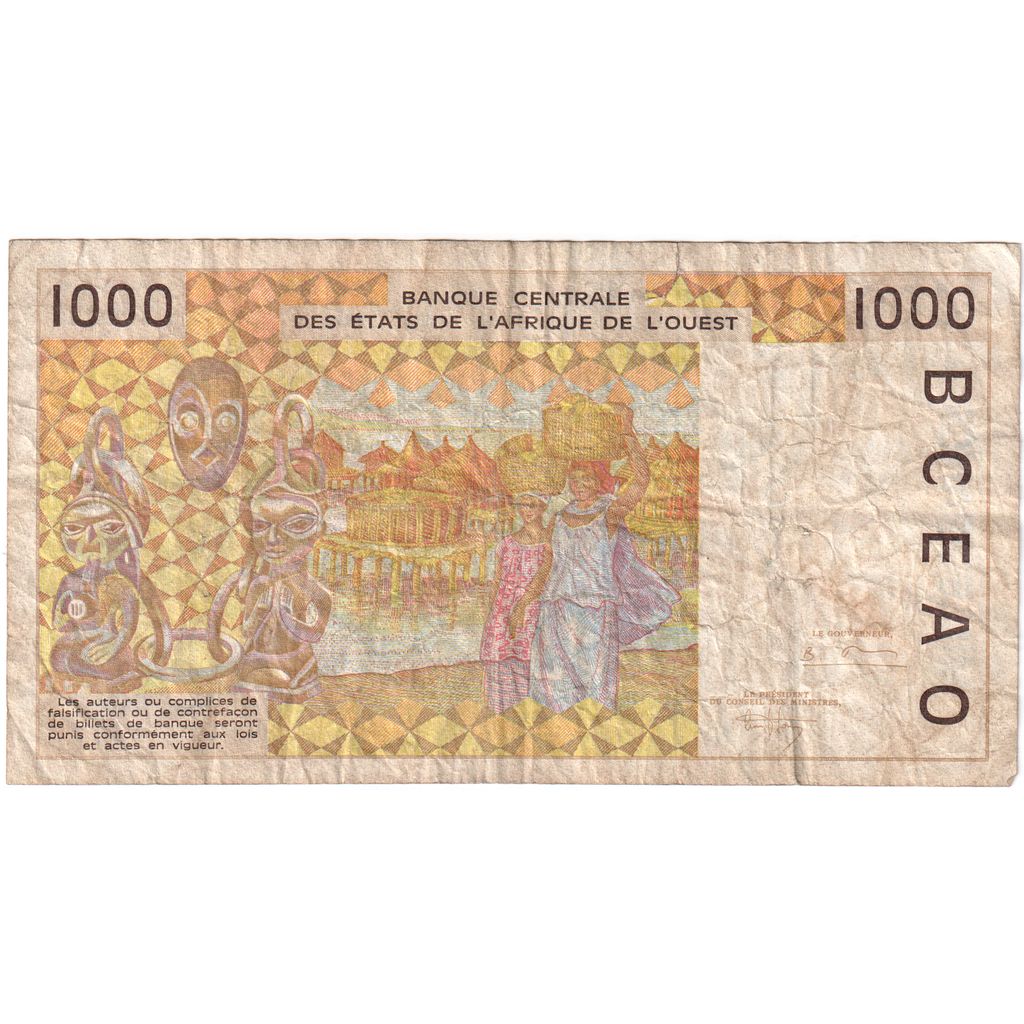 West Afrikaanse Staten, 1000 Francs, TB